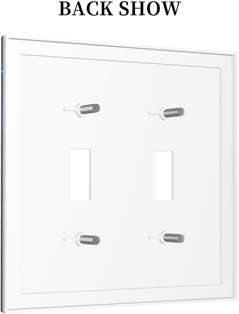 DJTRRF Blue Stars Planet 2 Gang Light Switch Cover Decorative Wall Plate Double Toggle Switchplate Electrical Faceplate for Home Nursery Decor - Image 4